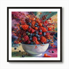 Berries In A Bowl 1 Art Print