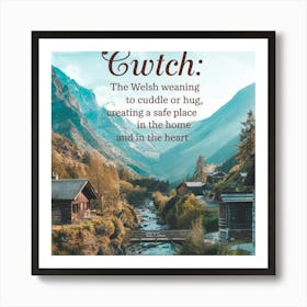 Cwtch quote Art Print