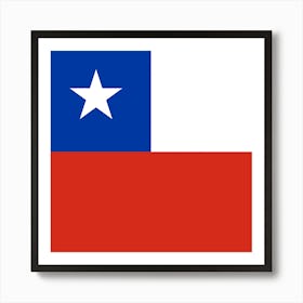 Chile Flag Art Print