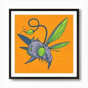 HUMM-BUZZ - Hummingbird Bee Robot Drone Art Print