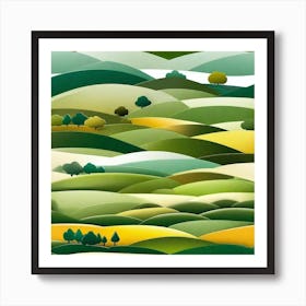 Landscape With Trees 1 Art Print