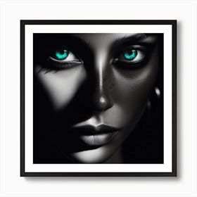 Dark Blue Eyes 8 Art Print
