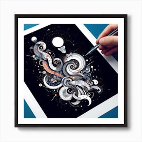 Abstract Octopus Art Print