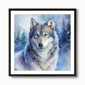 Wolf Painting Poster