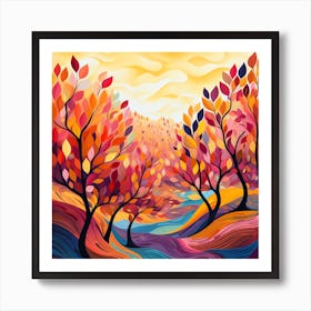 Autumn Trees Art Print