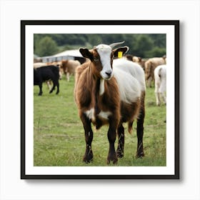 Goats In A Field 1 Art Print