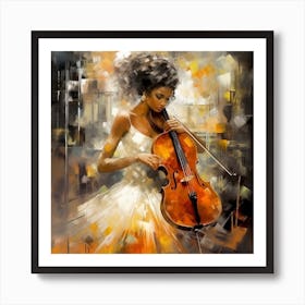 Cello Player 2 Art Print