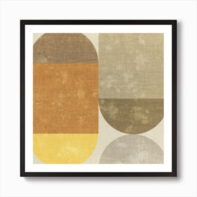 Abstract Painting In Earthly Tones 1 Art Print