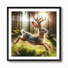 Hare In The Woods Art Print