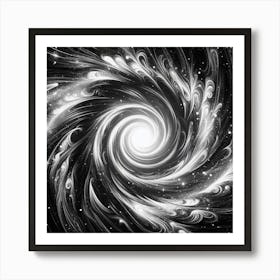 Black and White Abstract Art 243 Art Print