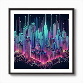 Futuristic Cityscape 38 Art Print