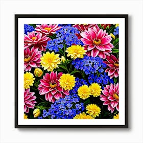 Dahlias 2 Art Print