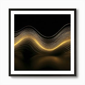 Golden Wave - Wave Stock Videos & Royalty-Free Footage 1 Art Print