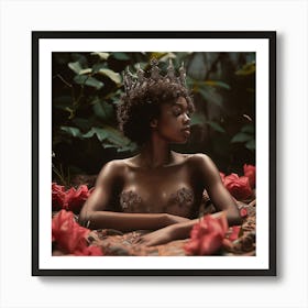 Black Queen of the Forest Art Print