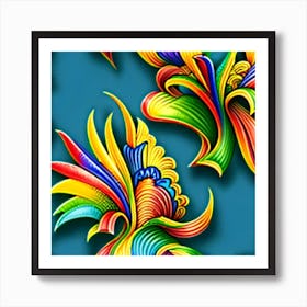 Colorful Floral Pattern Art Print