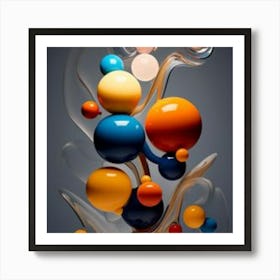 Abstract Spheres Art Print