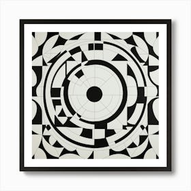 Black and White Abstract Art 92 Art Print