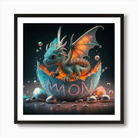 Dragon In Egg 2 Art Print