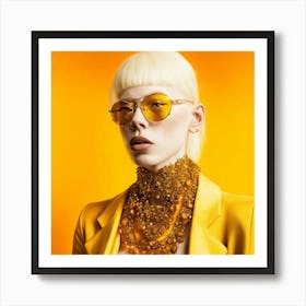 Woman In Yellow Art Print