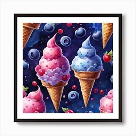 Ice Cream Cones Art Print