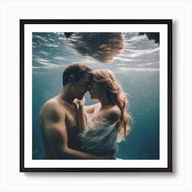 Underwater Couple 1 Art Print