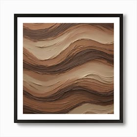 Chocolate Wavy Texture Art Print