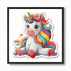 Unicorn Sticker 3 Art Print