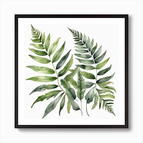 Green fern 7 Art Print