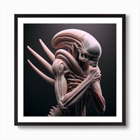 Alien Portrait Pink 9 Art Print