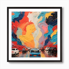 'Cars On The Road' Art Print