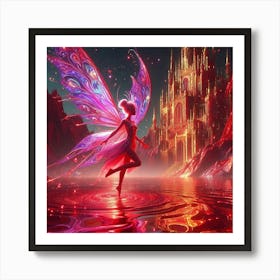 Fairy In The Water Art Print