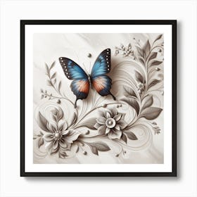 Decorative Art Butterfly X Art Print