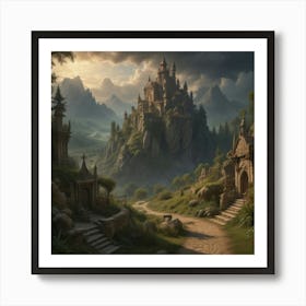 Castle In The Mountains Art Print