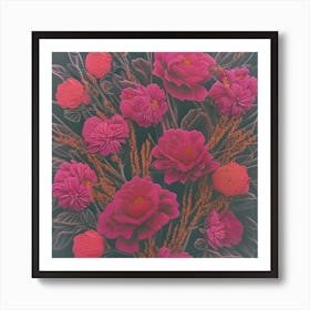 Vibrant Flowers Art Print