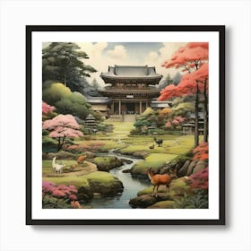 In The Garden Nara Park Japan Art Print 2 Art Print