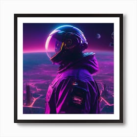 Spaceman In Space Art Print