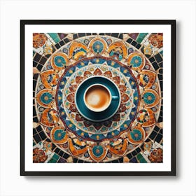 Coffee On A Tile Art Print