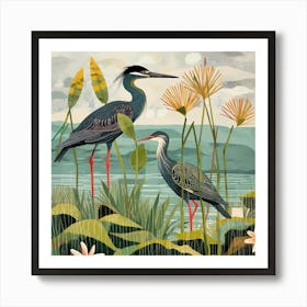 Bird In Nature Green Heron 2 Art Print