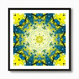 The Symbol Of Ukraine Is A Blue And Yellow Pattern 2 Art Print