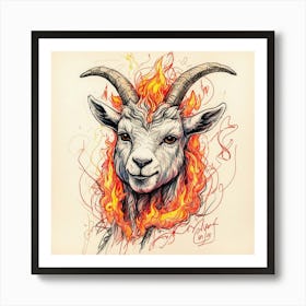 Goat Head 17 Art Print