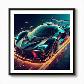 Futuristic Racing Car 38 Art Print