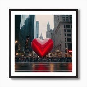 Valentine'S Day In New York City Art Print