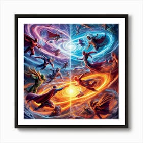 Clash Against Time Art Print