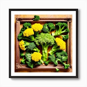 Fresh Vegetables In A Frame 1 Art Print