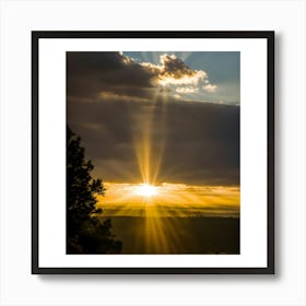 Sunset Over The Mountains Art Print