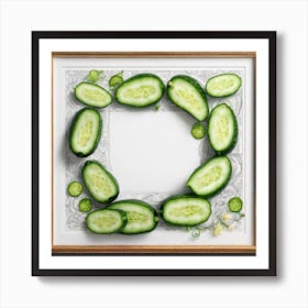 Cucumbers In A Frame 29 Art Print