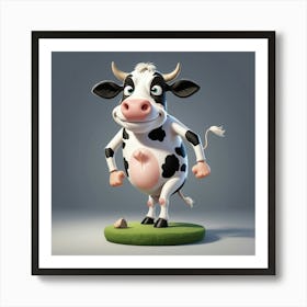 Cartoon Cow 3 Art Print