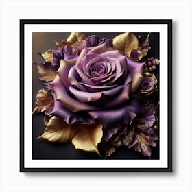 Purple Rose Art Print