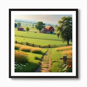 Farm Road 1 Art Print