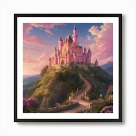 Disney Castle Paintings Art Print Poster